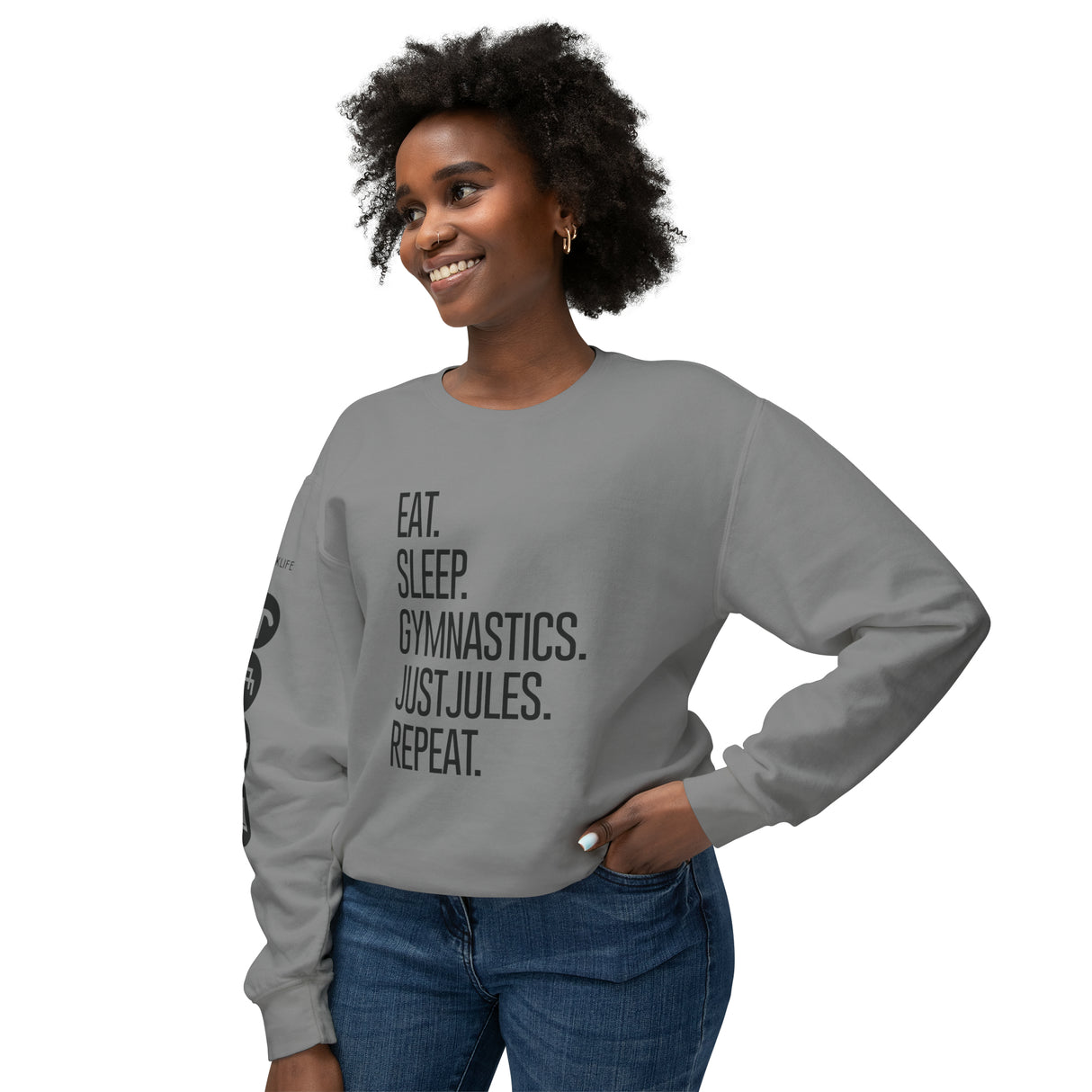 JustJules - Women's Gymnastics Events Sleeve - Lightweight Crewneck Sweatshirt