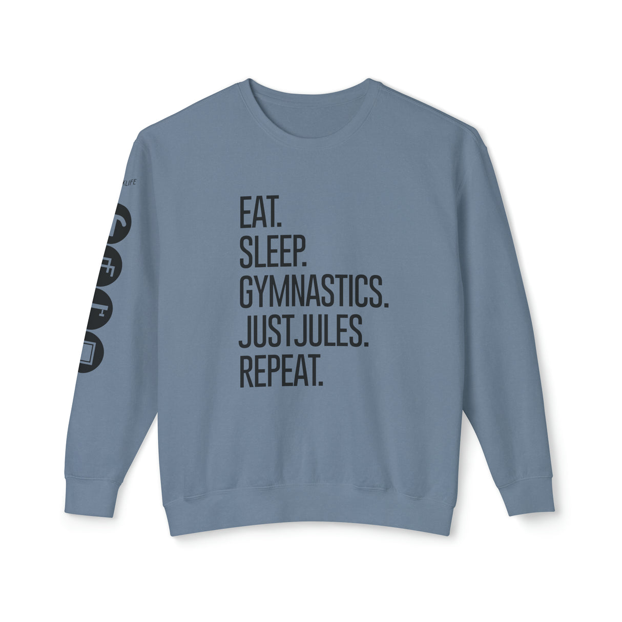 JustJules - Women's Gymnastics Events Sleeve - Lightweight Crewneck Sweatshirt
