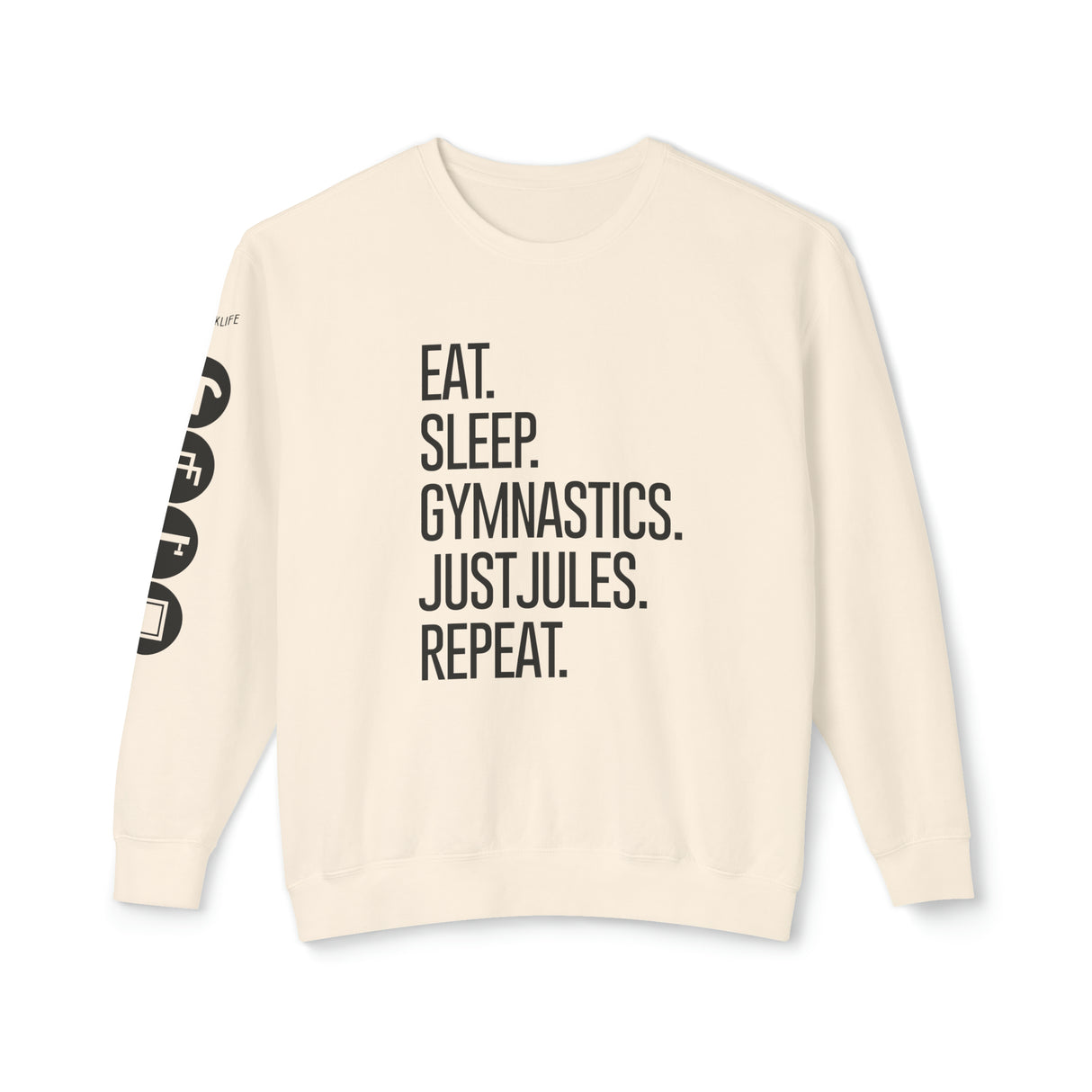 JustJules - Women's Gymnastics Events Sleeve - Lightweight Crewneck Sweatshirt
