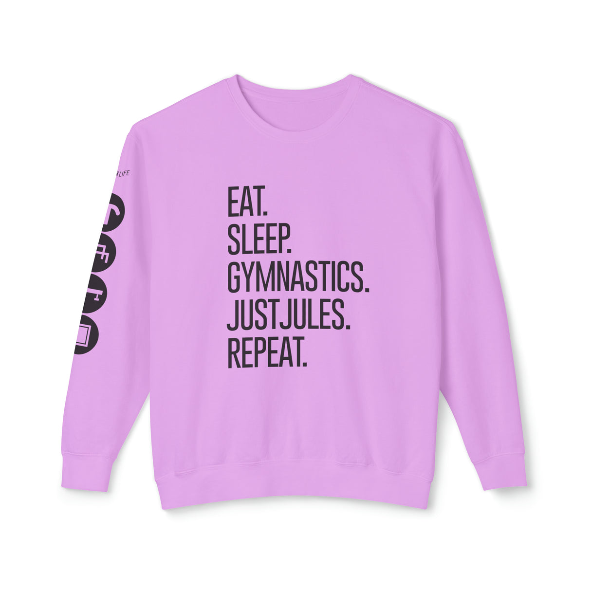 JustJules - Women's Gymnastics Events Sleeve - Lightweight Crewneck Sweatshirt