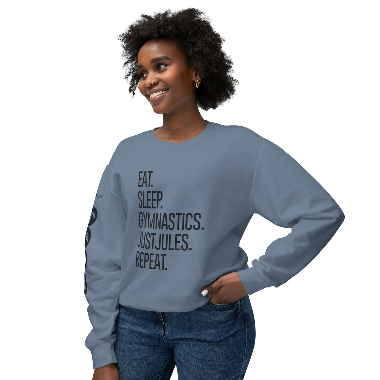 JustJules - Women's Gymnastics Events Sleeve - Lightweight Crewneck Sweatshirt