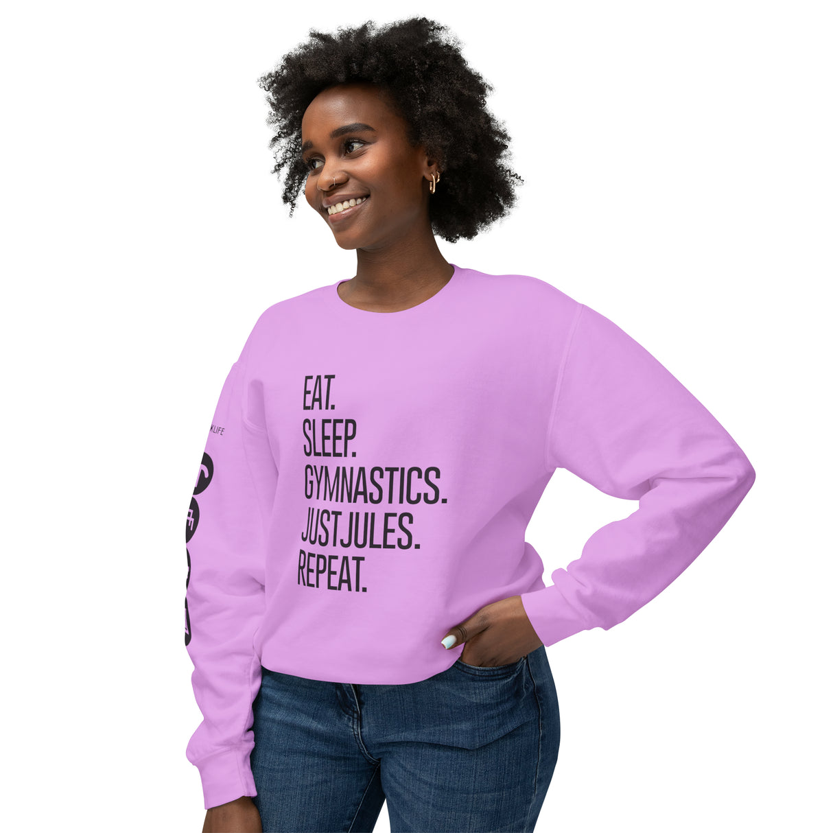 JustJules - Women's Gymnastics Events Sleeve - Lightweight Crewneck Sweatshirt