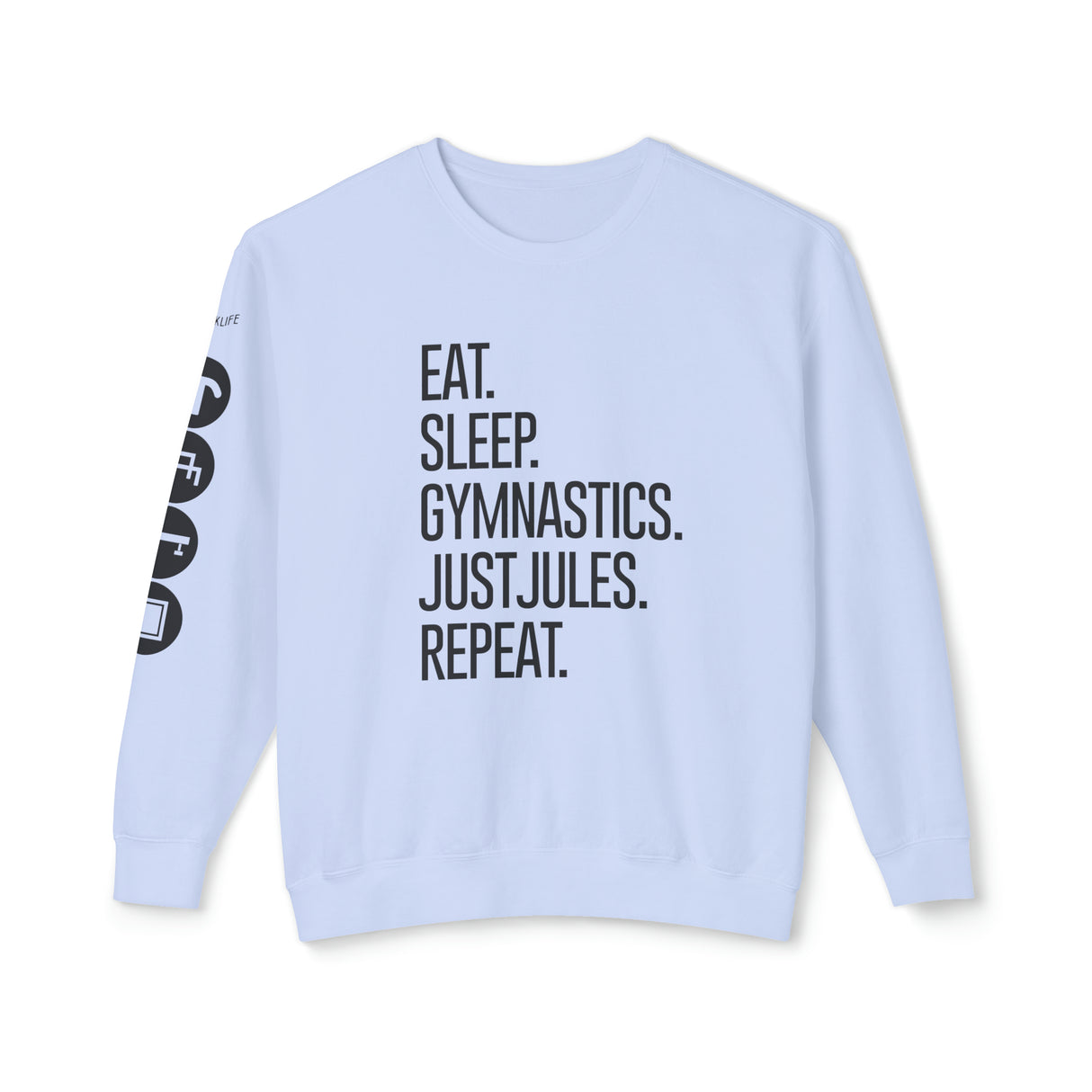 JustJules - Women's Gymnastics Events Sleeve - Lightweight Crewneck Sweatshirt