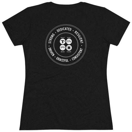 Women's Gymnastics Stamp T-Shirt (Fitted)