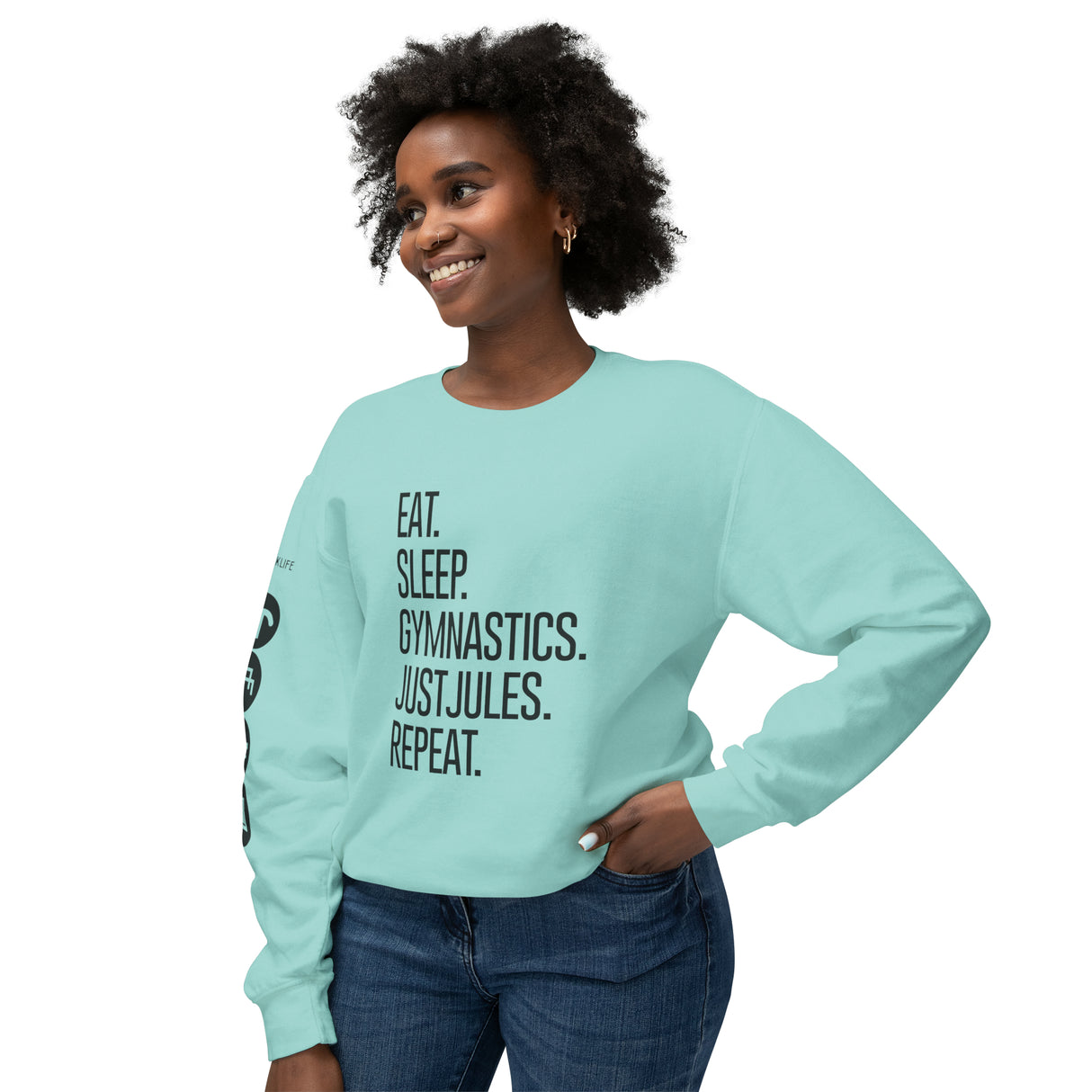 JustJules - Women's Gymnastics Events Sleeve - Lightweight Crewneck Sweatshirt