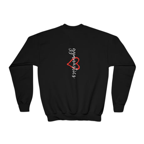 Youth - "Heart Gymnastics" Girl's Cropped Fleece Pullover