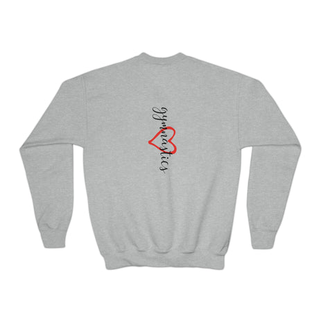 Youth - "Heart Gymnastics" Girl's Cropped Fleece Pullover