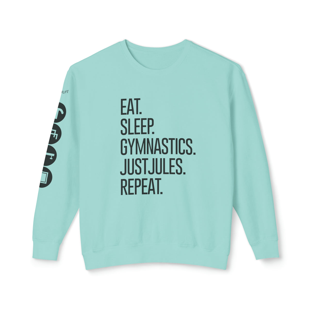 JustJules - Women's Gymnastics Events Sleeve - Lightweight Crewneck Sweatshirt
