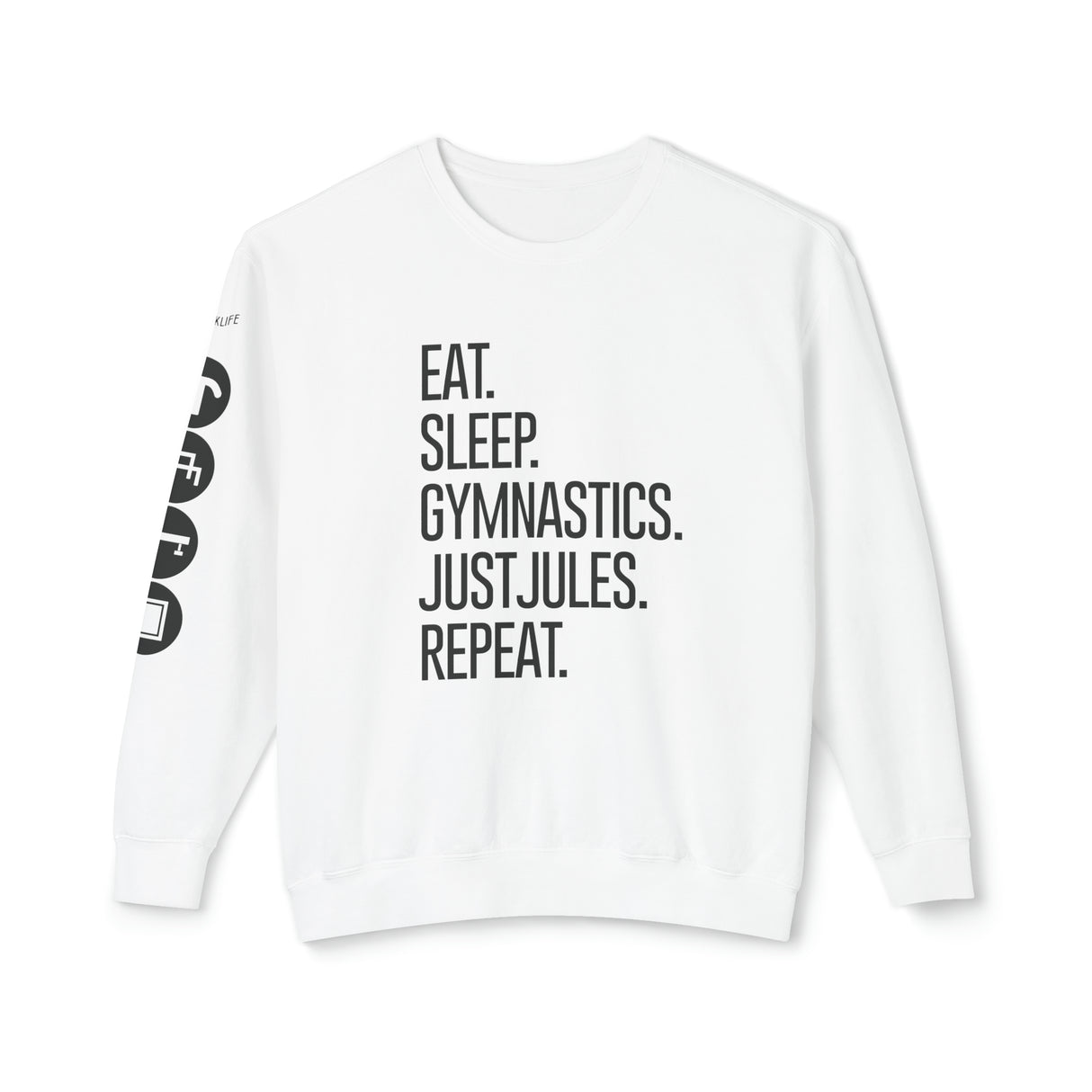 JustJules - Women's Gymnastics Events Sleeve - Lightweight Crewneck Sweatshirt