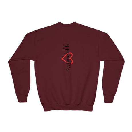 Youth - "Heart Gymnastics" Girl's Cropped Fleece Pullover