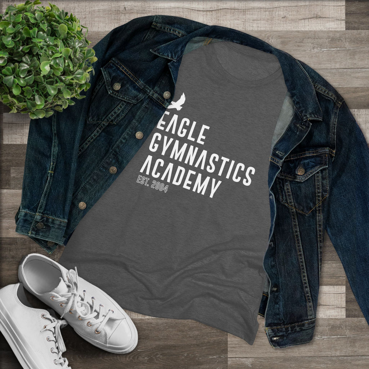 Eagle Gymnastics - Stacked Club (Women's Fitted) - Chalklife, LLC