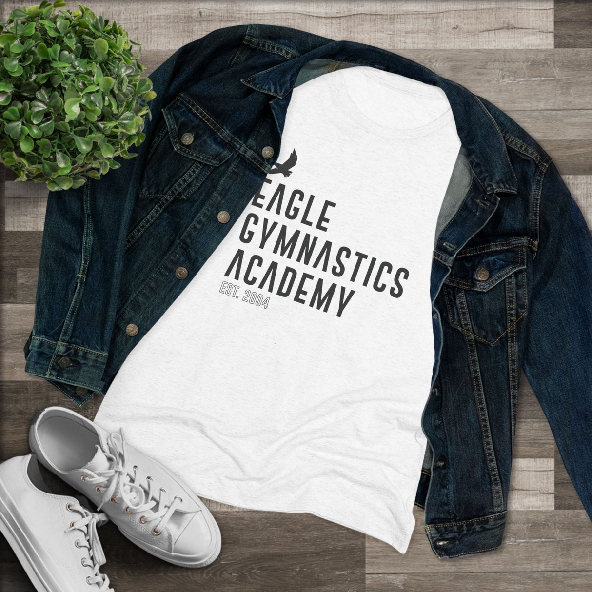Eagle Gymnastics - Stacked Club (Women's Fitted) - Chalklife, LLC