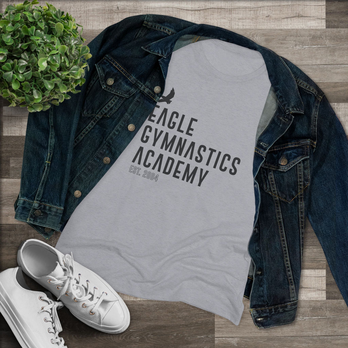 Eagle Gymnastics - Stacked Club (Women's Fitted) - Chalklife, LLC