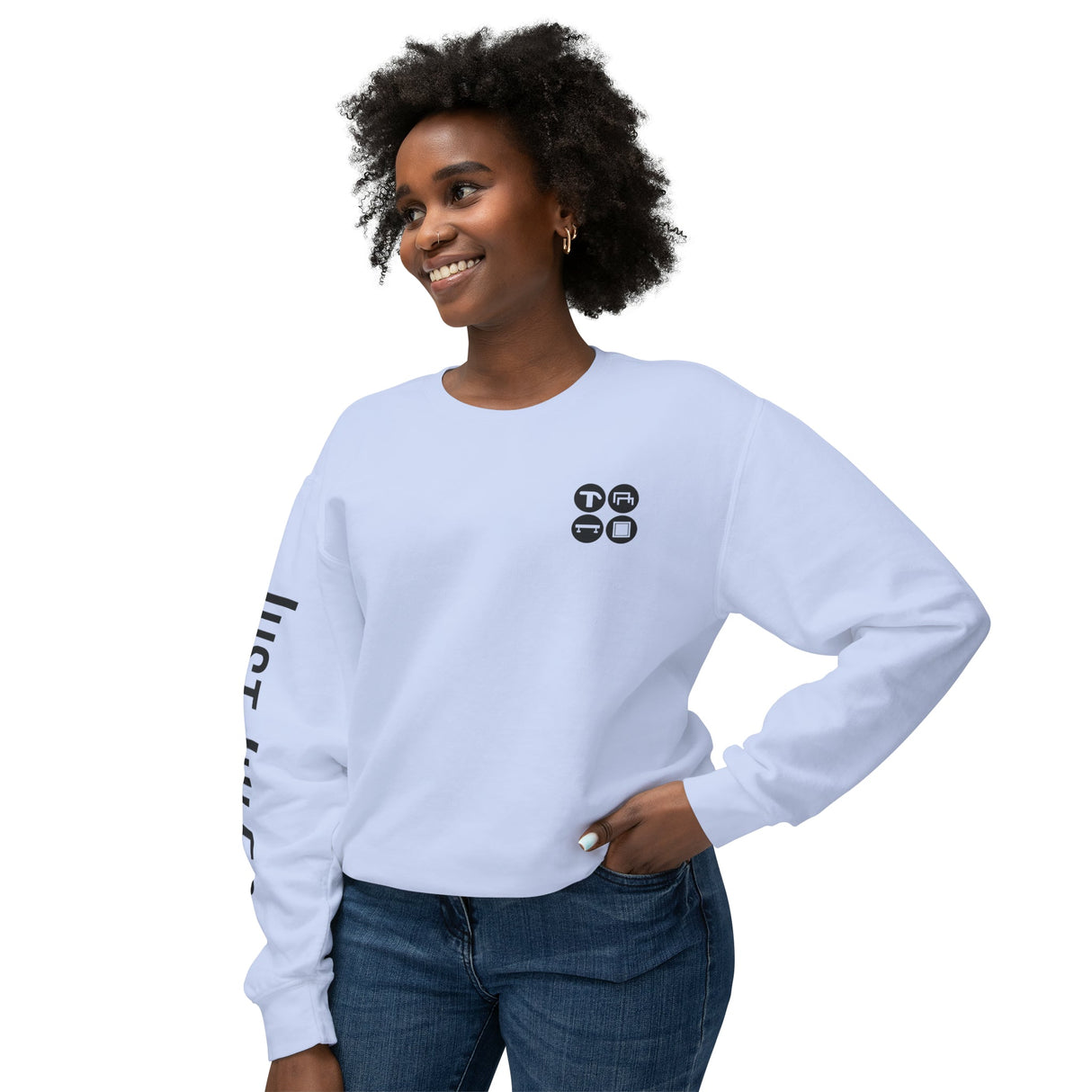 JUSTJULES - Event Icons Lightweight Crewneck Sweatshirt - Chalklife, LLC