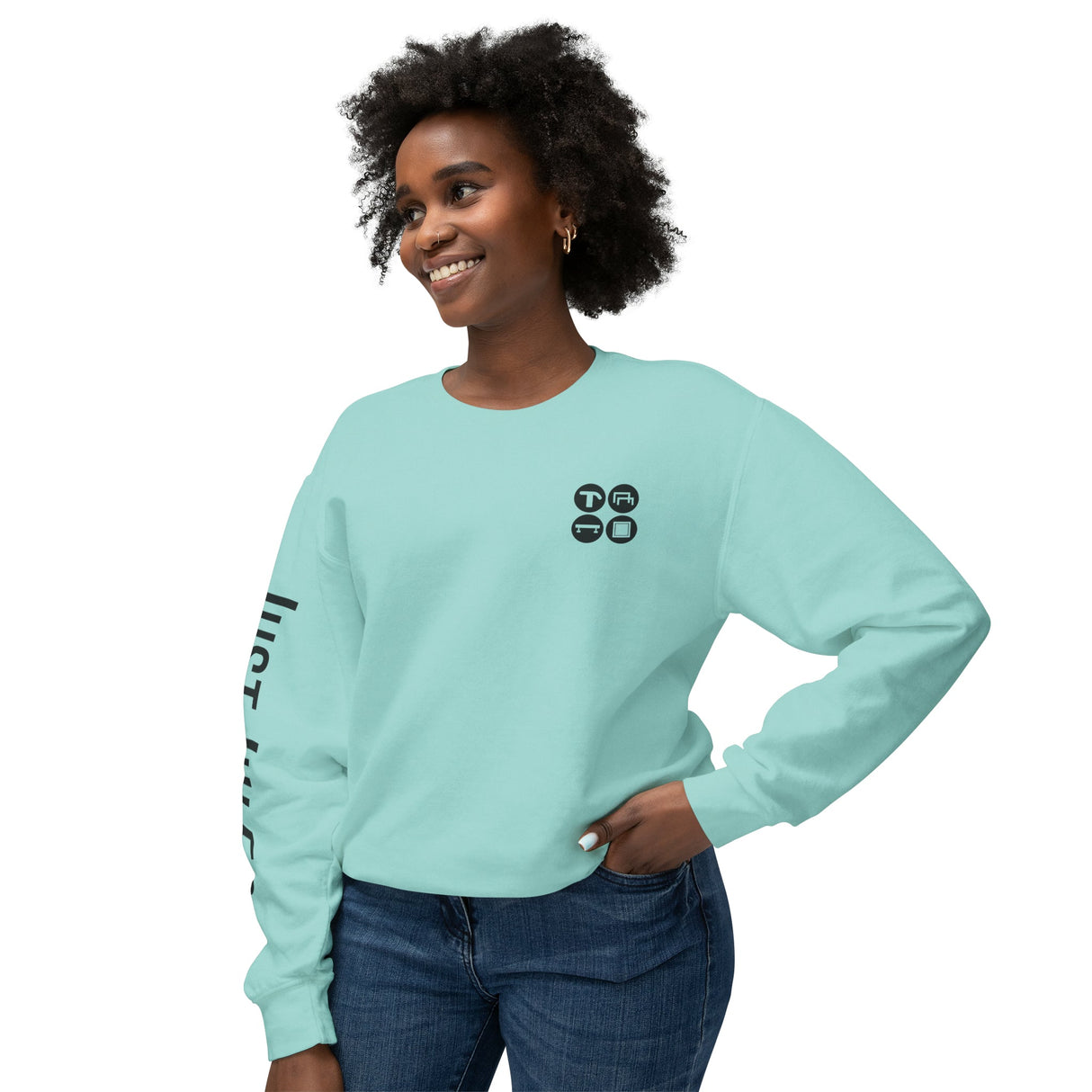 JUSTJULES - Event Icons Lightweight Crewneck Sweatshirt - Chalklife, LLC
