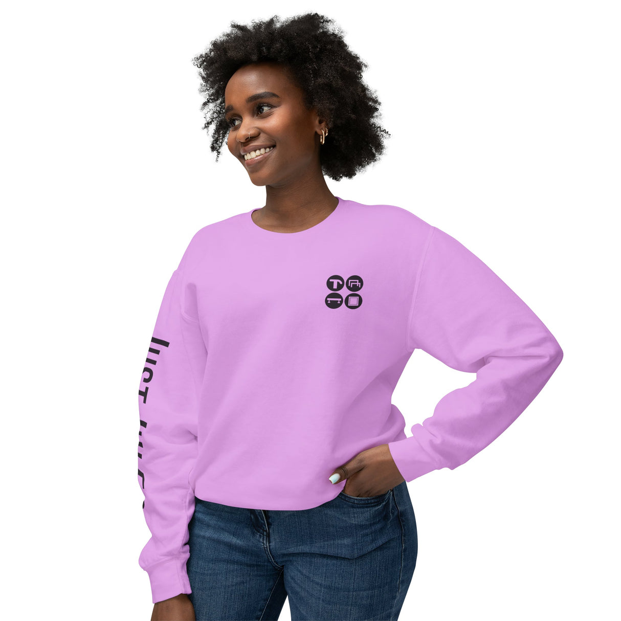 JUSTJULES - Event Icons Lightweight Crewneck Sweatshirt - Chalklife, LLC