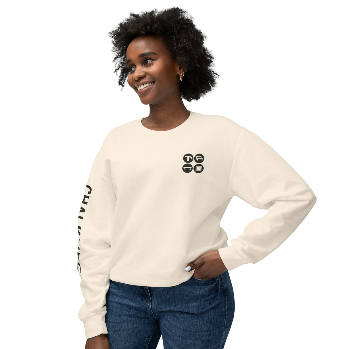 JustJules - Gymnastics Icon - Lightweight Crewneck Sweatshirt - Chalklife, LLC
