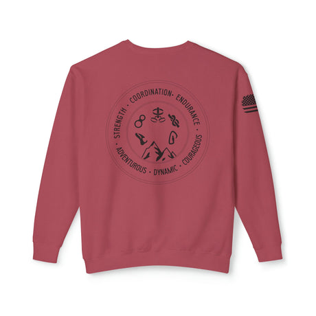Chalklife - Climbing Stamp Unisex Lightweight Crewneck Sweatshirt - Chalklife, LLC