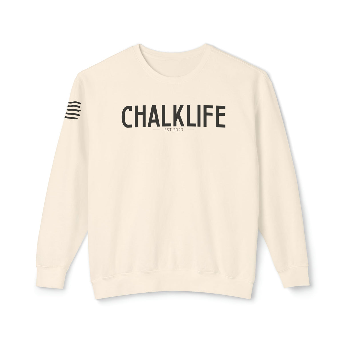 Chalklife - Climbing Stamp Unisex Lightweight Crewneck Sweatshirt - Chalklife, LLC