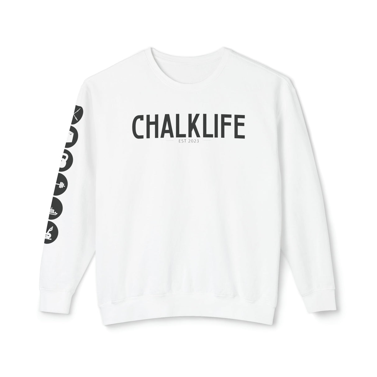 Chalklife - Fitness Events Unisex Lightweight Crewneck Sweatshirt - Chalklife, LLC