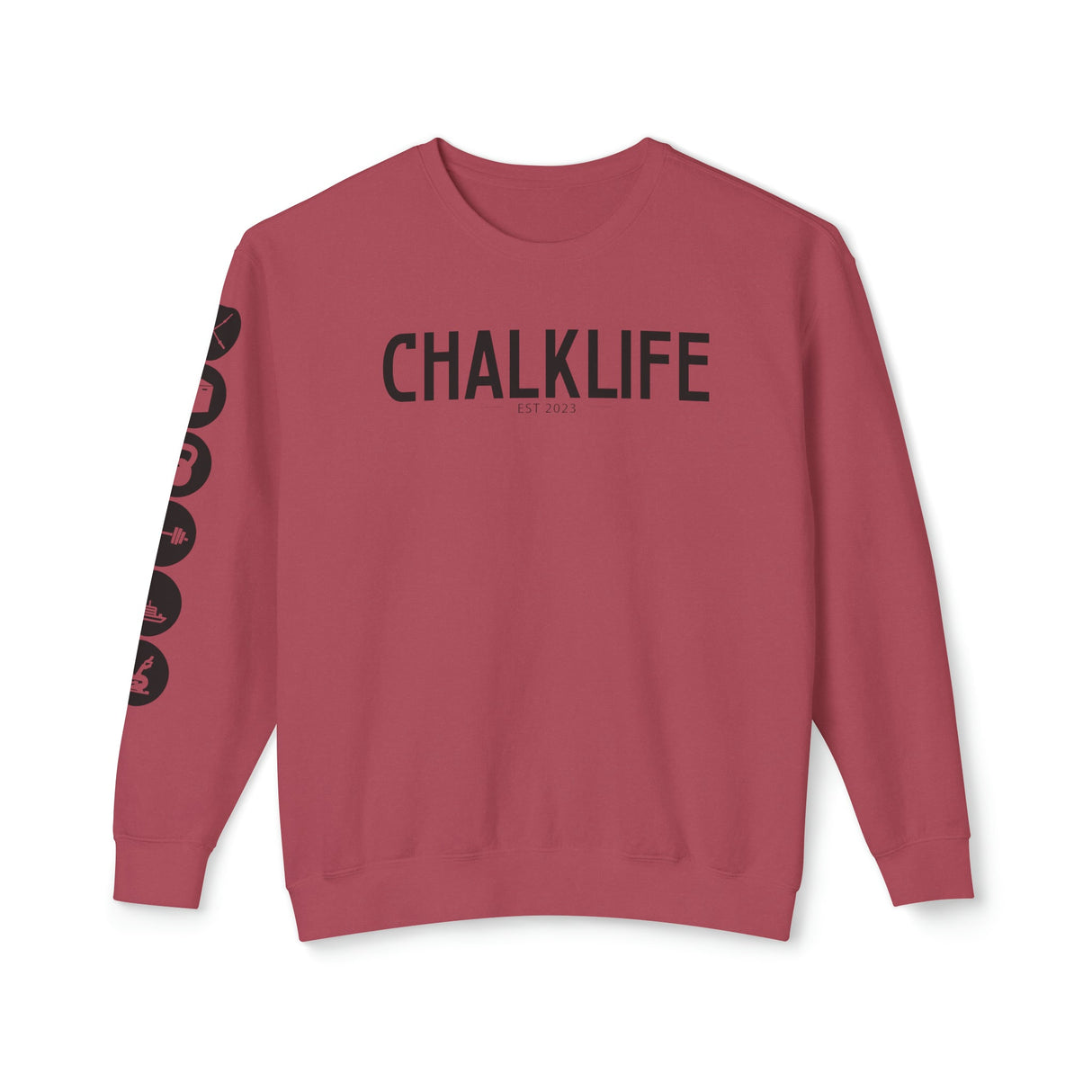 Chalklife - Fitness Events Unisex Lightweight Crewneck Sweatshirt - Chalklife, LLC