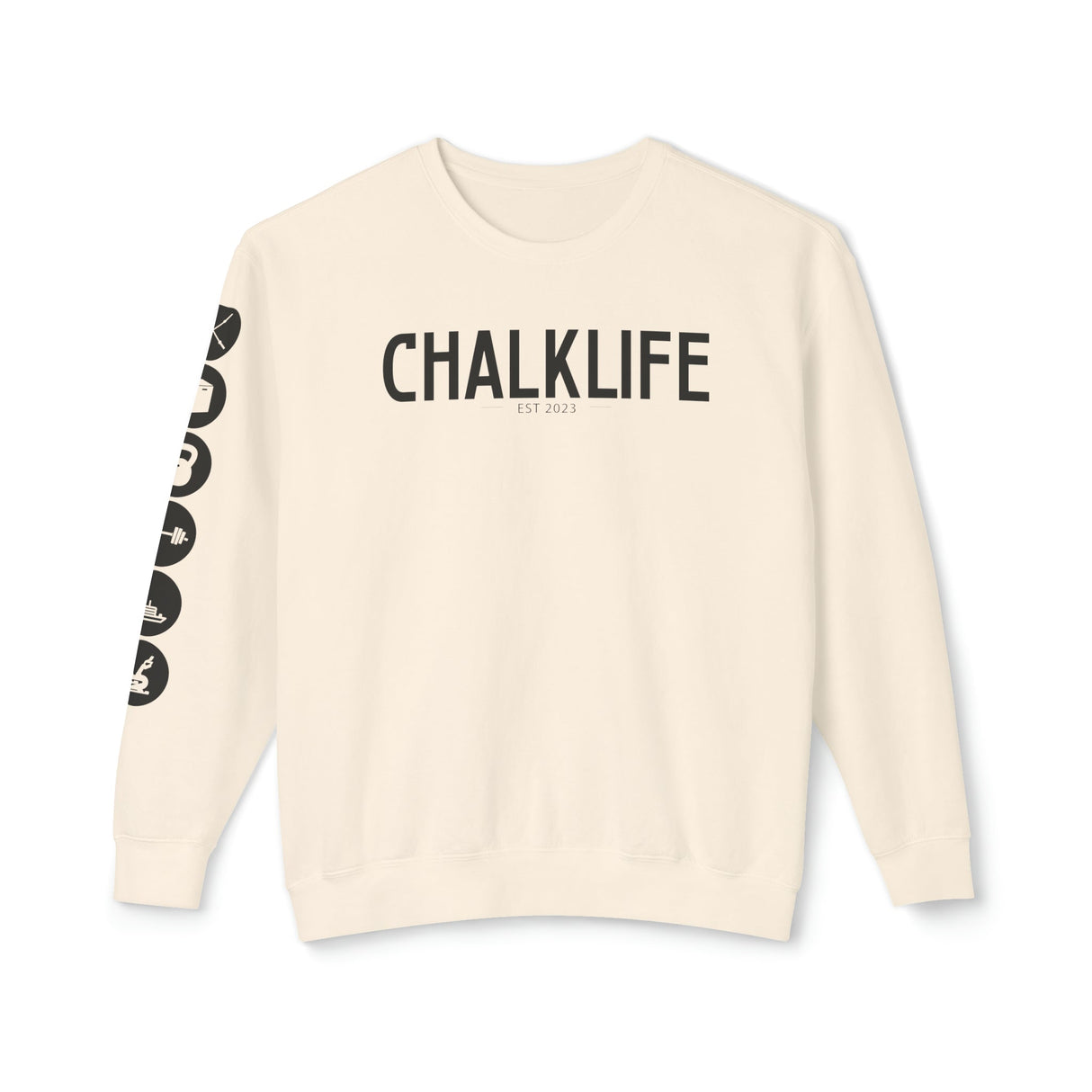 Chalklife - Fitness Events Unisex Lightweight Crewneck Sweatshirt - Chalklife, LLC