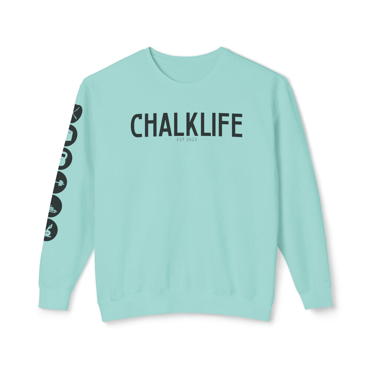 Chalklife - Fitness Events Unisex Lightweight Crewneck Sweatshirt - Chalklife, LLC