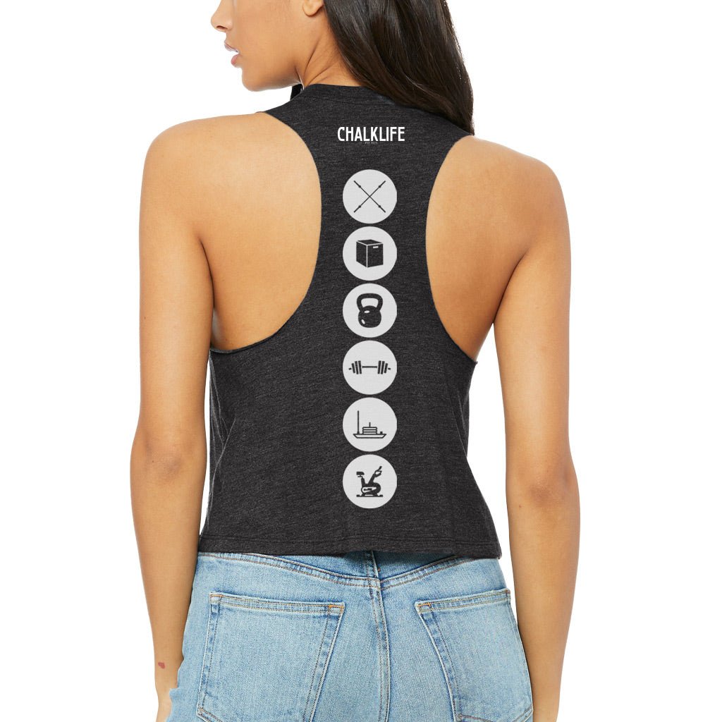 Chalklife Fitness Racerback Crop - Chalklife, LLC