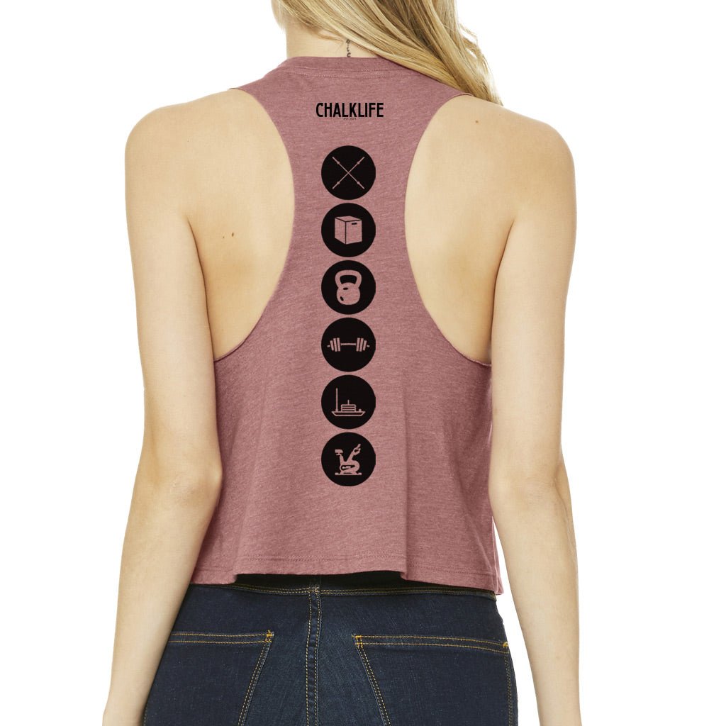 Chalklife Fitness Racerback Crop - Chalklife, LLC