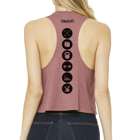 Chalklife Fitness Racerback Crop - Chalklife, LLC