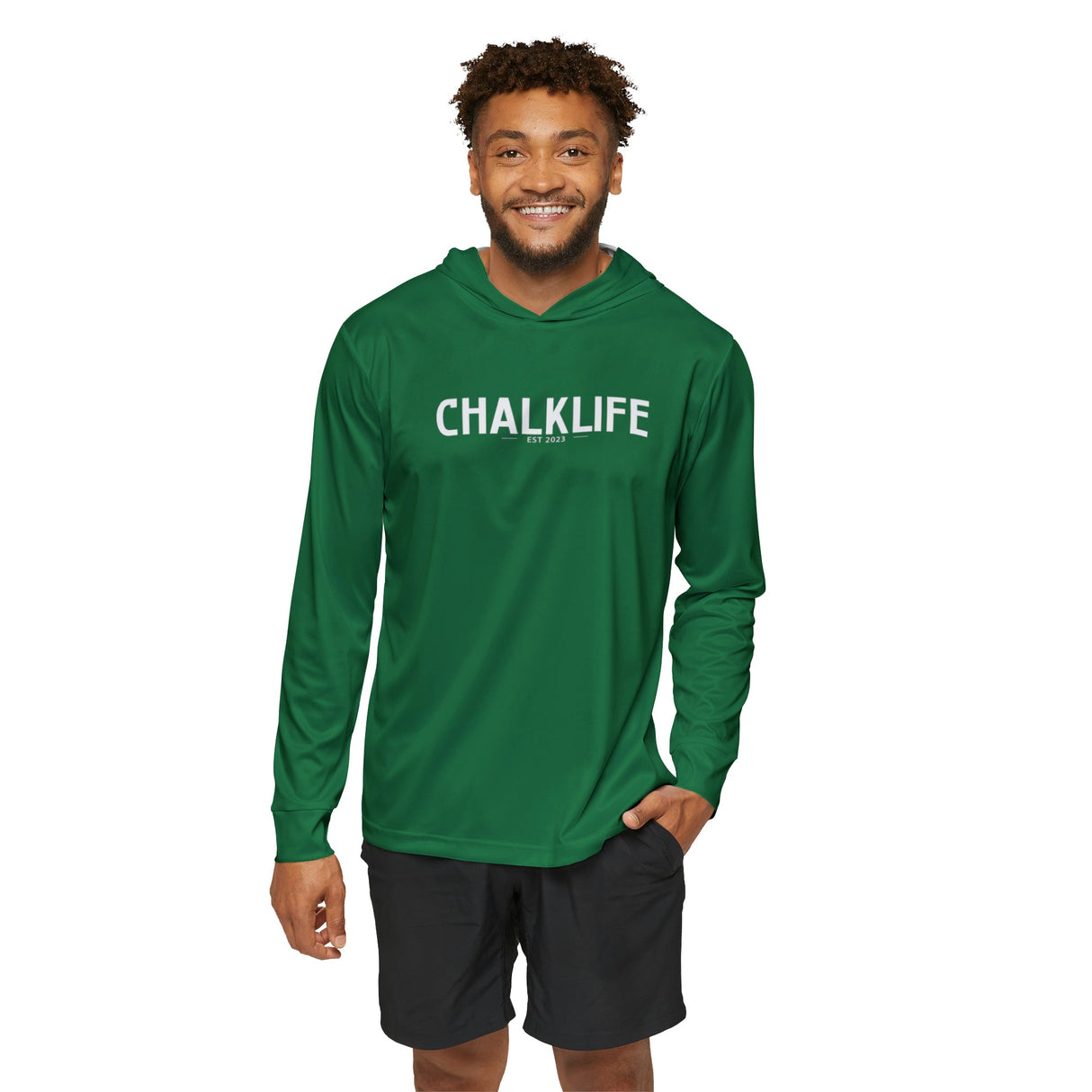 Chalklife Men's Gymnastics Performance Hoodie - Dark Green - Chalklife, LLC