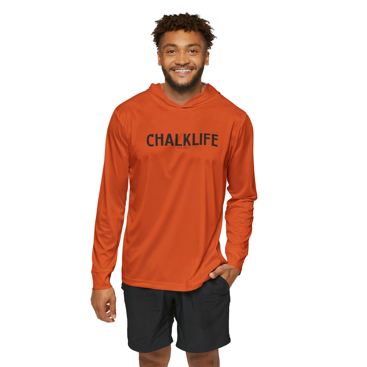 Chalklife Men's Gymnastics Performance Hoodie - Orange - Chalklife, LLC