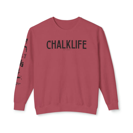 Chalklife - Trampoline & Tumbling Events Unisex Lightweight Crewneck Sweatshirt - Chalklife, LLC