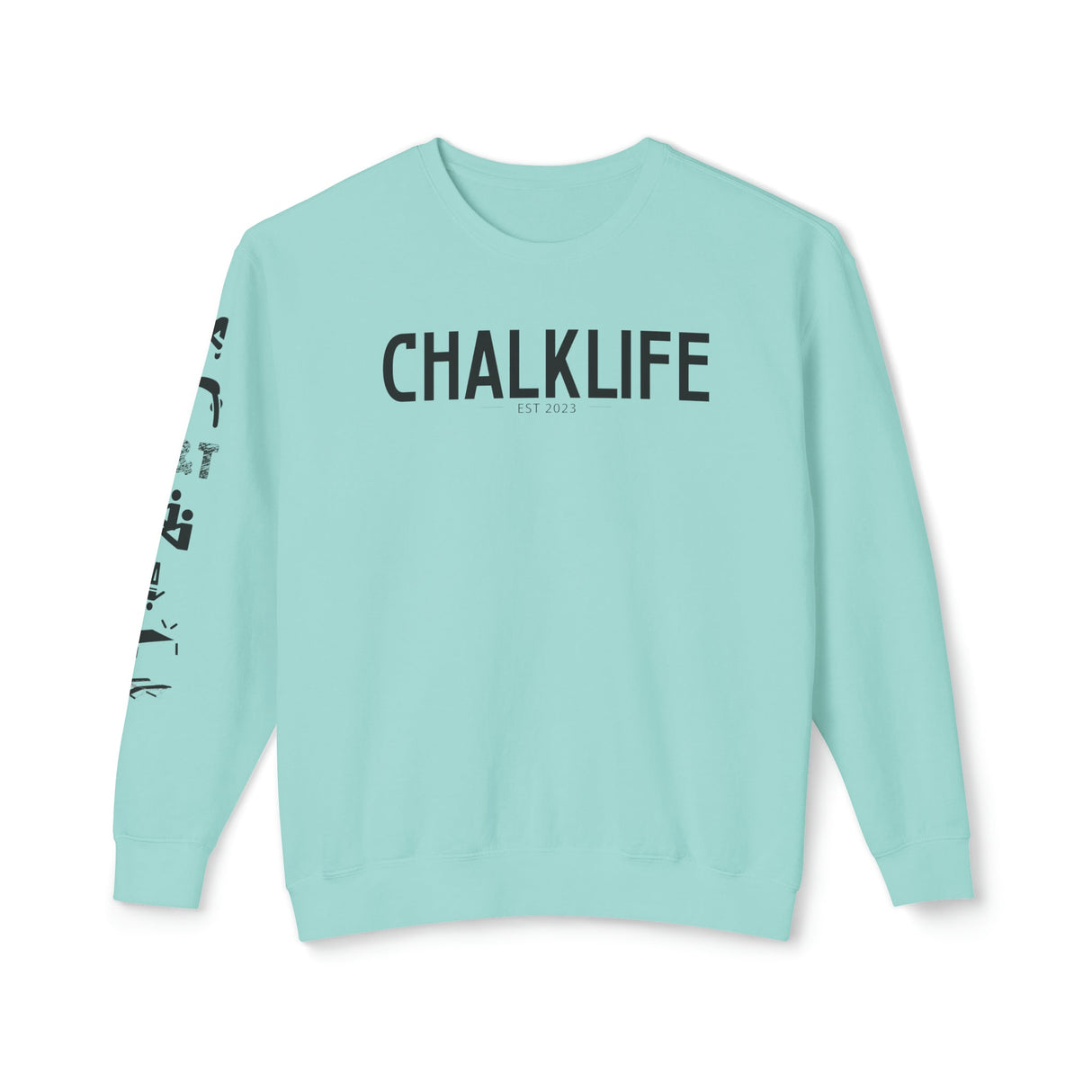 Chalklife - Trampoline & Tumbling Events Unisex Lightweight Crewneck Sweatshirt - Chalklife, LLC