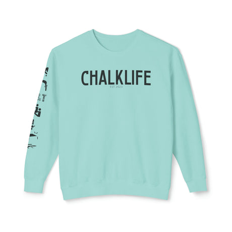 Chalklife - Trampoline & Tumbling Events Unisex Lightweight Crewneck Sweatshirt - Chalklife, LLC