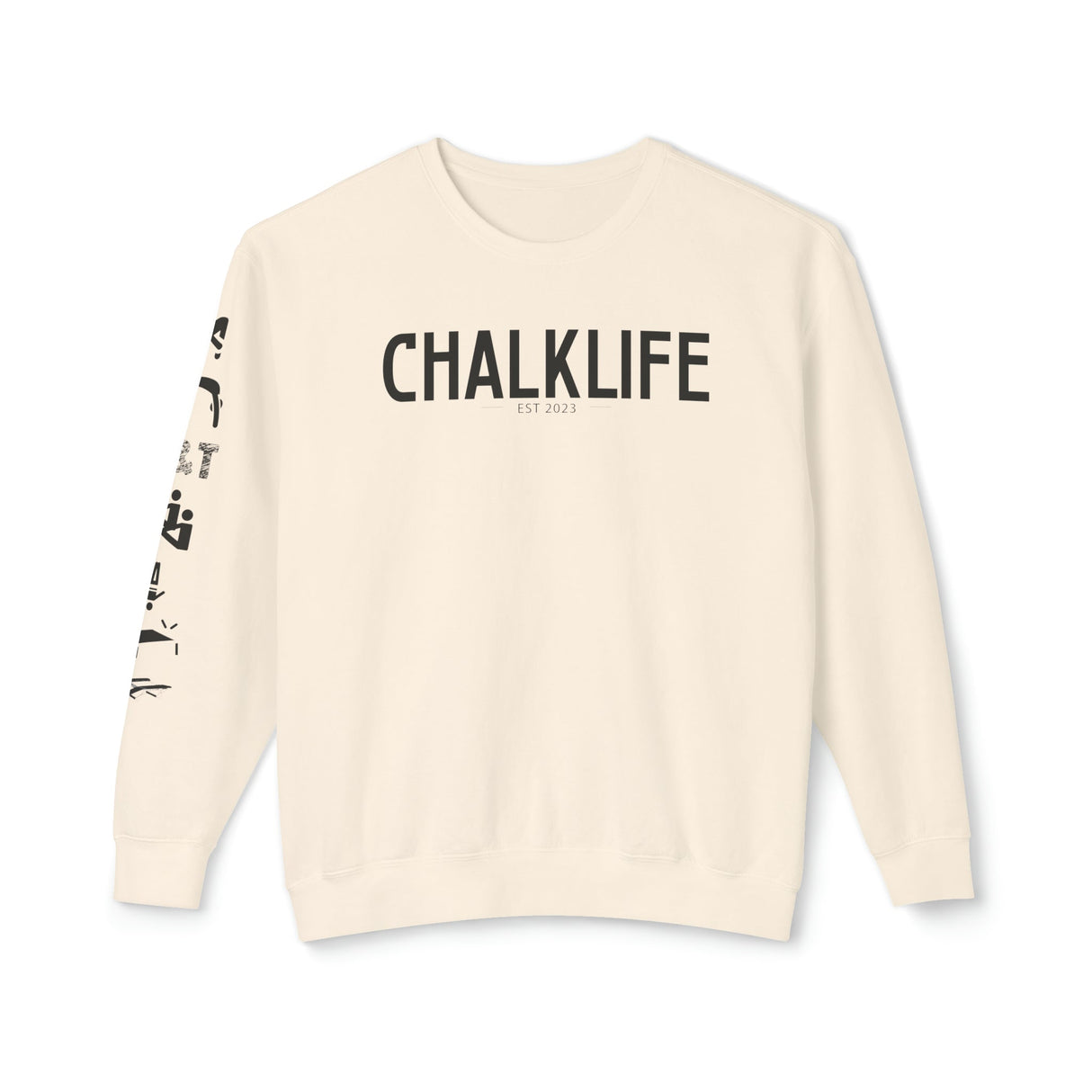 Chalklife - Trampoline & Tumbling Events Unisex Lightweight Crewneck Sweatshirt - Chalklife, LLC