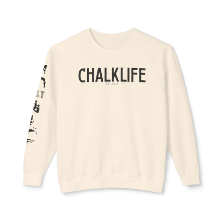 Chalklife - Trampoline & Tumbling Events Unisex Lightweight Crewneck Sweatshirt - Chalklife, LLC