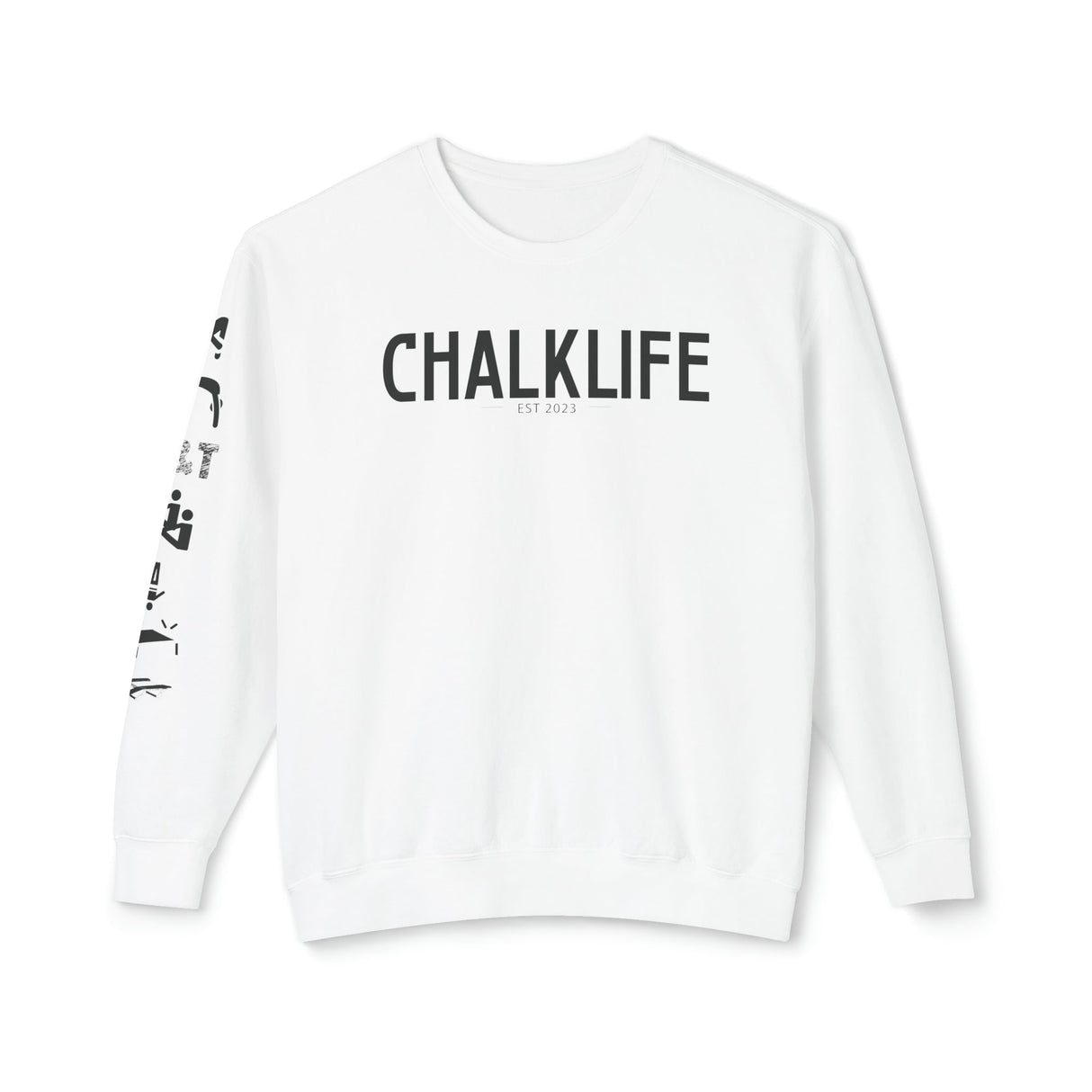 Chalklife - Trampoline & Tumbling Events Unisex Lightweight Crewneck Sweatshirt - Chalklife, LLC