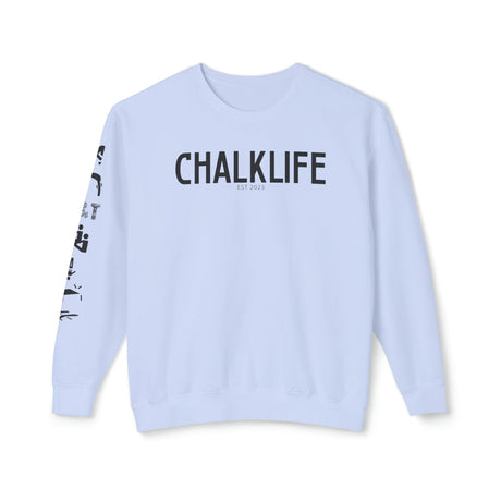 Chalklife - Trampoline & Tumbling Events Unisex Lightweight Crewneck Sweatshirt - Chalklife, LLC
