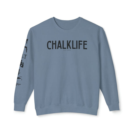 Chalklife - Trampoline & Tumbling Events Unisex Lightweight Crewneck Sweatshirt - Chalklife, LLC