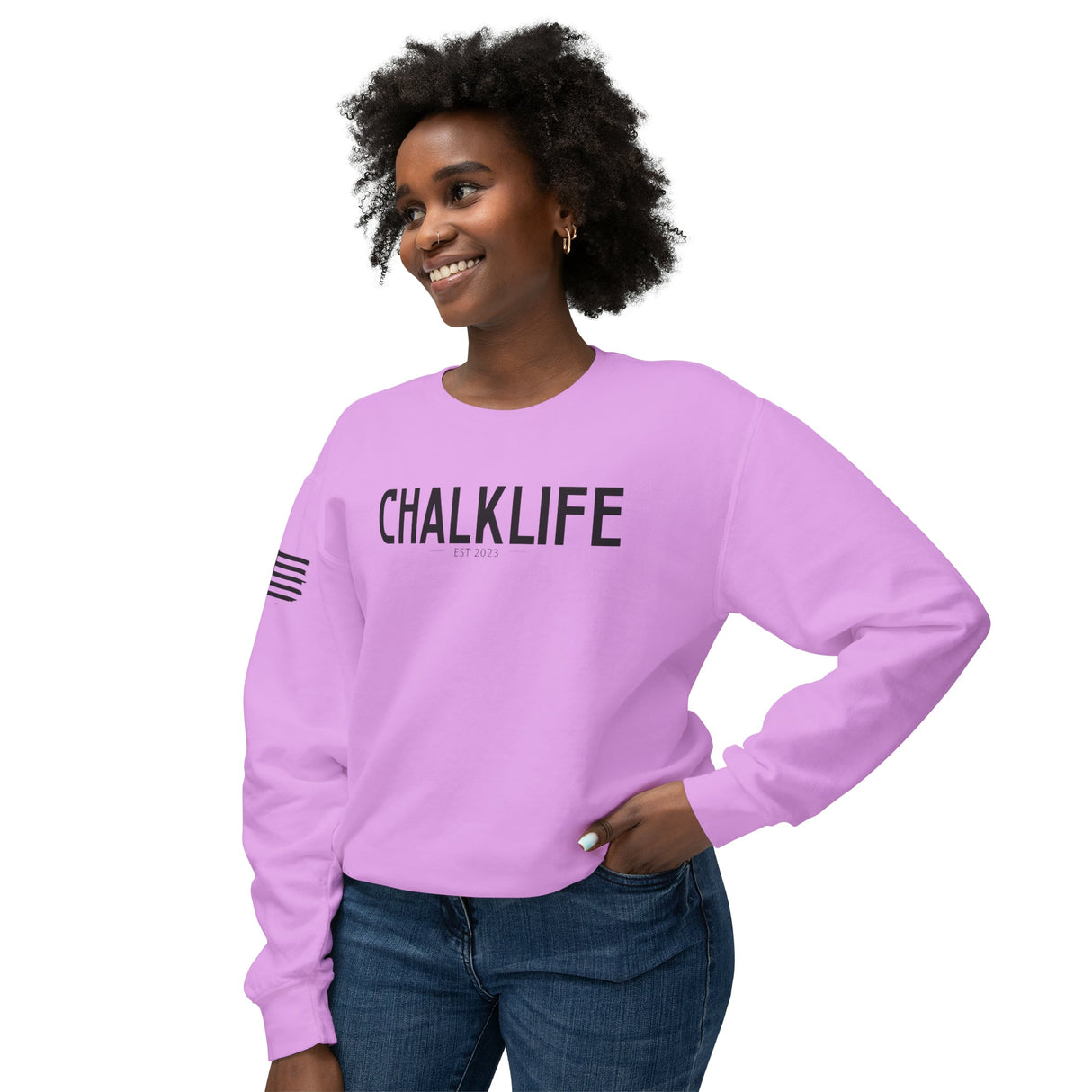 Chalklife - Women's Stamp Lightweight Crewneck Sweatshirt - Chalklife, LLC