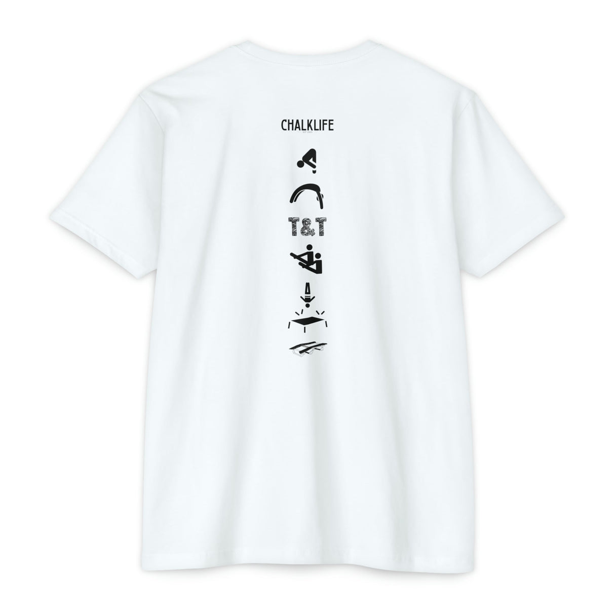 Eagle Gymnastics (Front) - Trampoline & Tumbling Event Spine - 60% cotton, 40% polyester - Chalklife, LLC