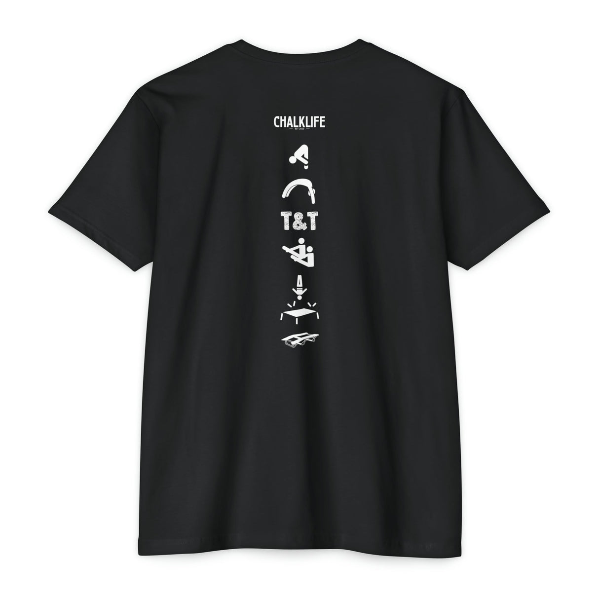 Eagle Gymnastics (Front) - Trampoline & Tumbling Event Spine - 60% cotton, 40% polyester - Chalklife, LLC