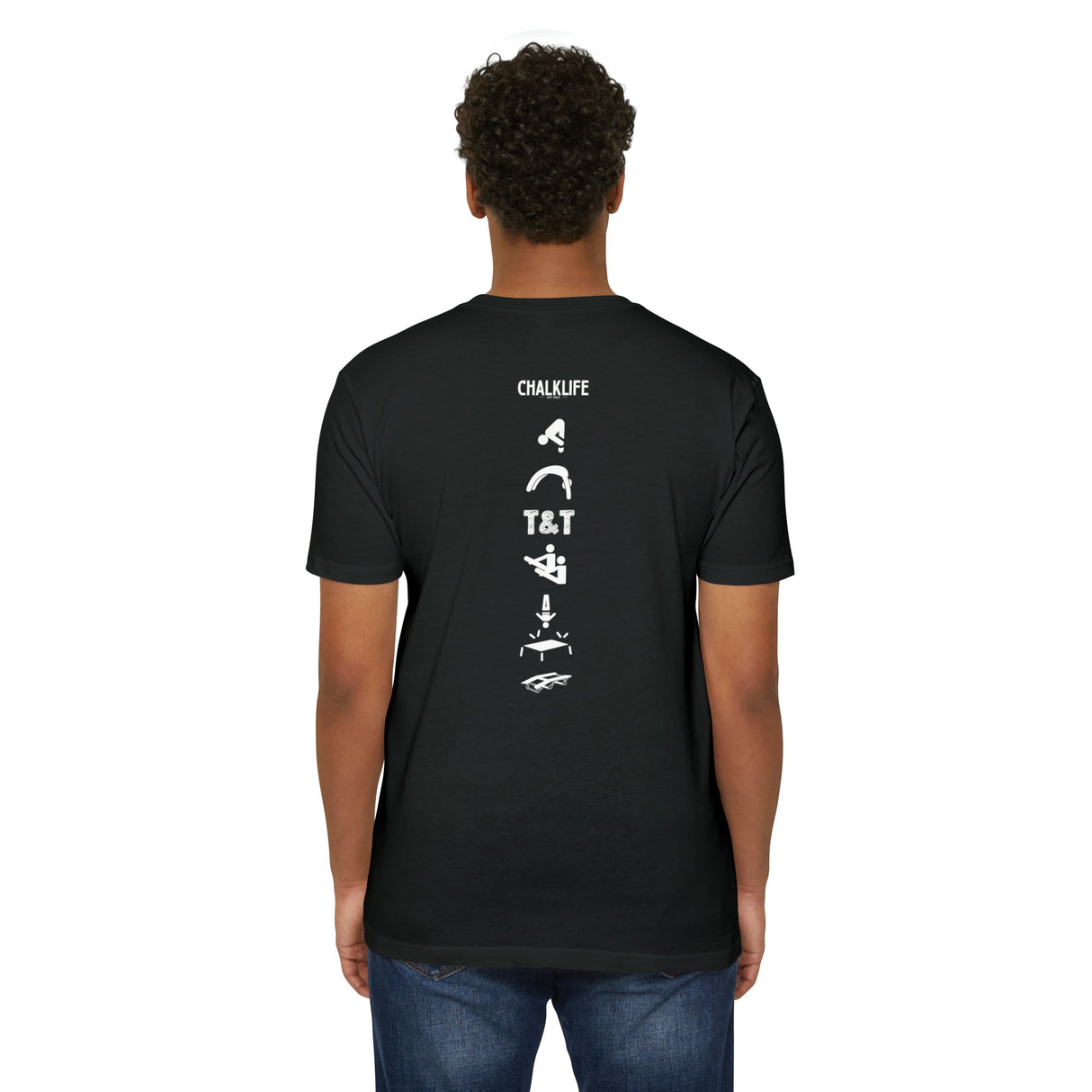 Eagle Gymnastics (Front) - Trampoline & Tumbling Event Spine - 60% cotton, 40% polyester - Chalklife, LLC