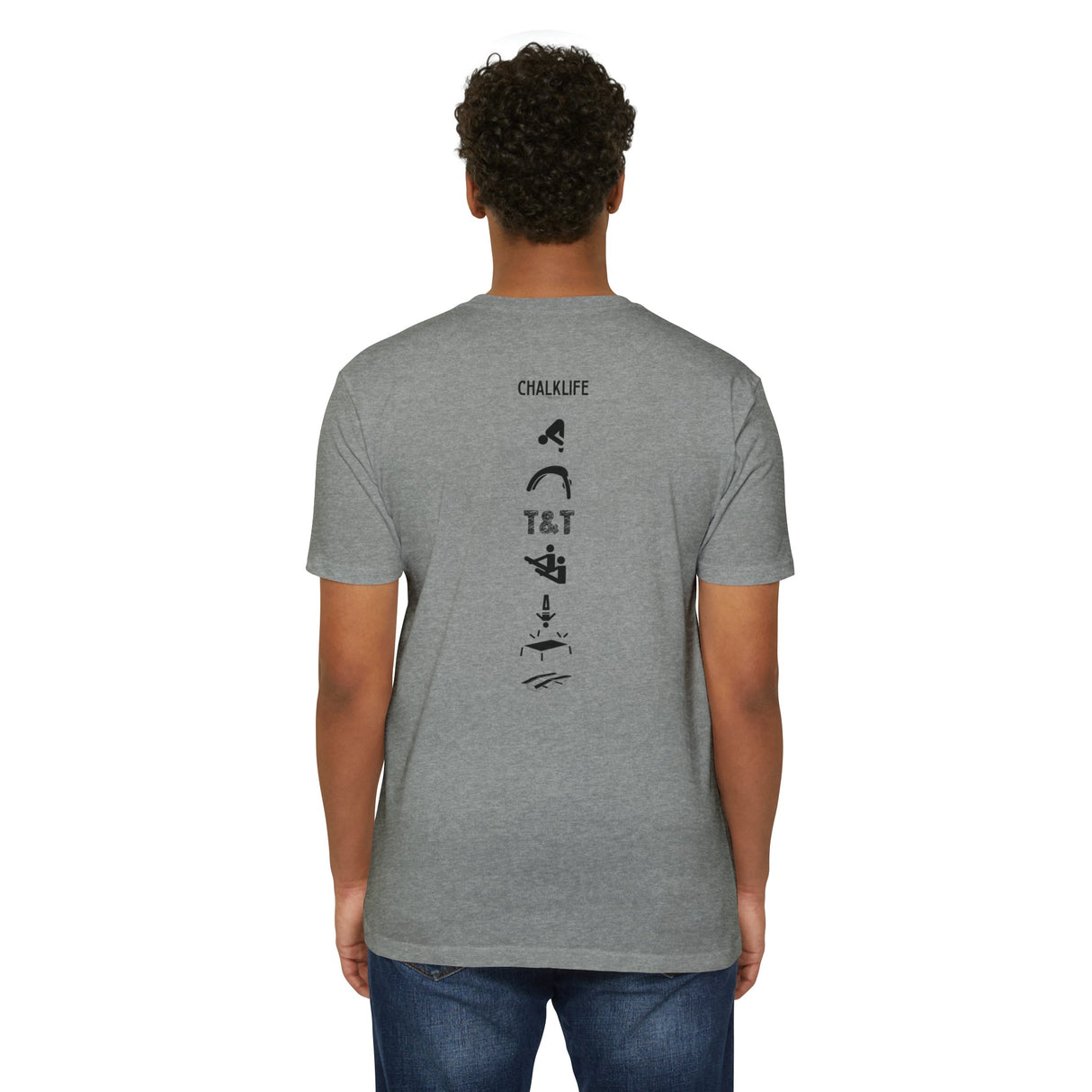 Eagle Gymnastics (Front) - Trampoline & Tumbling Event Spine - 60% cotton, 40% polyester - Chalklife, LLC