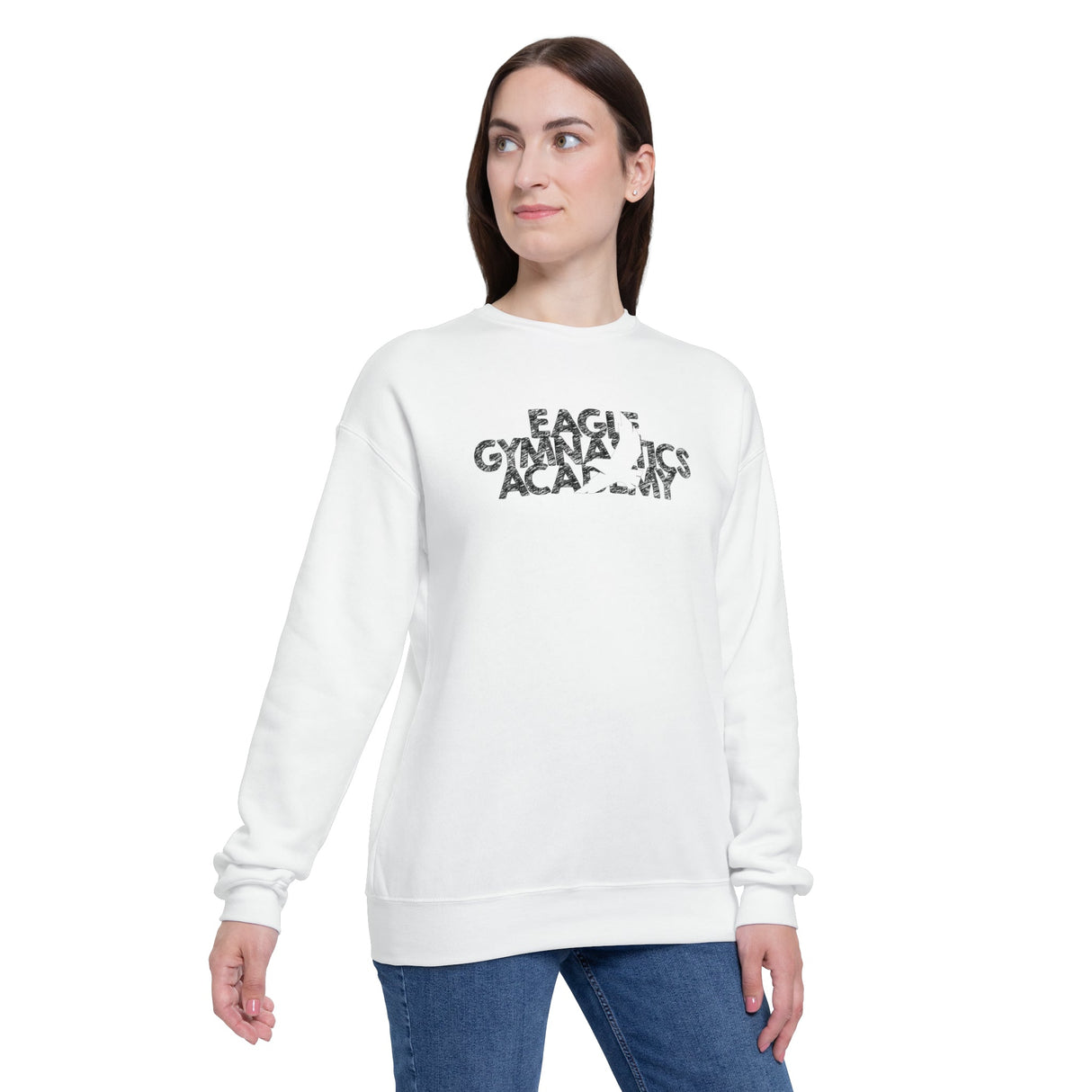 Eagle Gymnastics (Front) - Unisex Drop Shoulder Sweatshirt - Chalklife, LLC