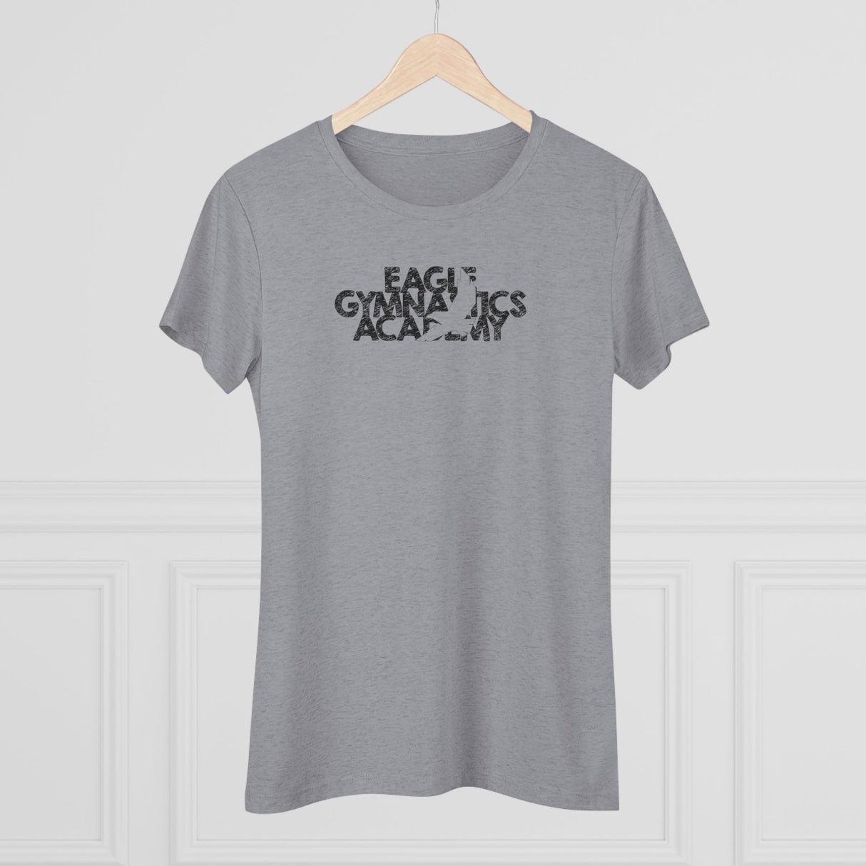 Eagle Gymnastics - Women's Trampoline & Tumbling Spine - Fitted T-Shirt - Chalklife, LLC