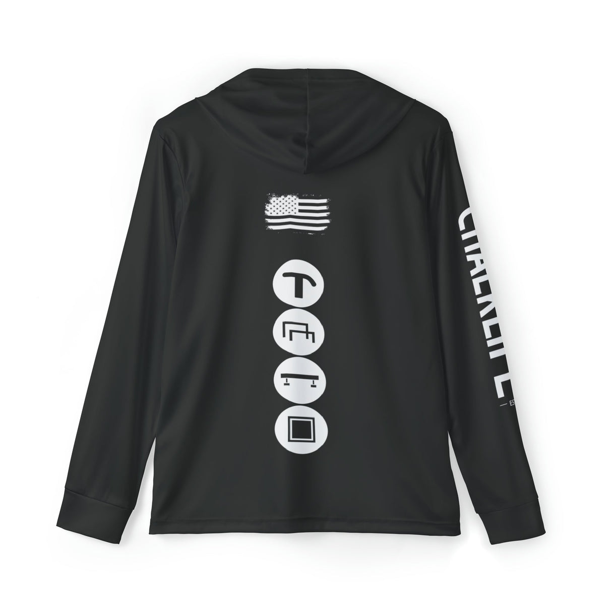 JUSTJULES - Eat. Sleep. Gymnastics. JustJules. Repeat. Performance Hoodie - Black - Chalklife, LLC