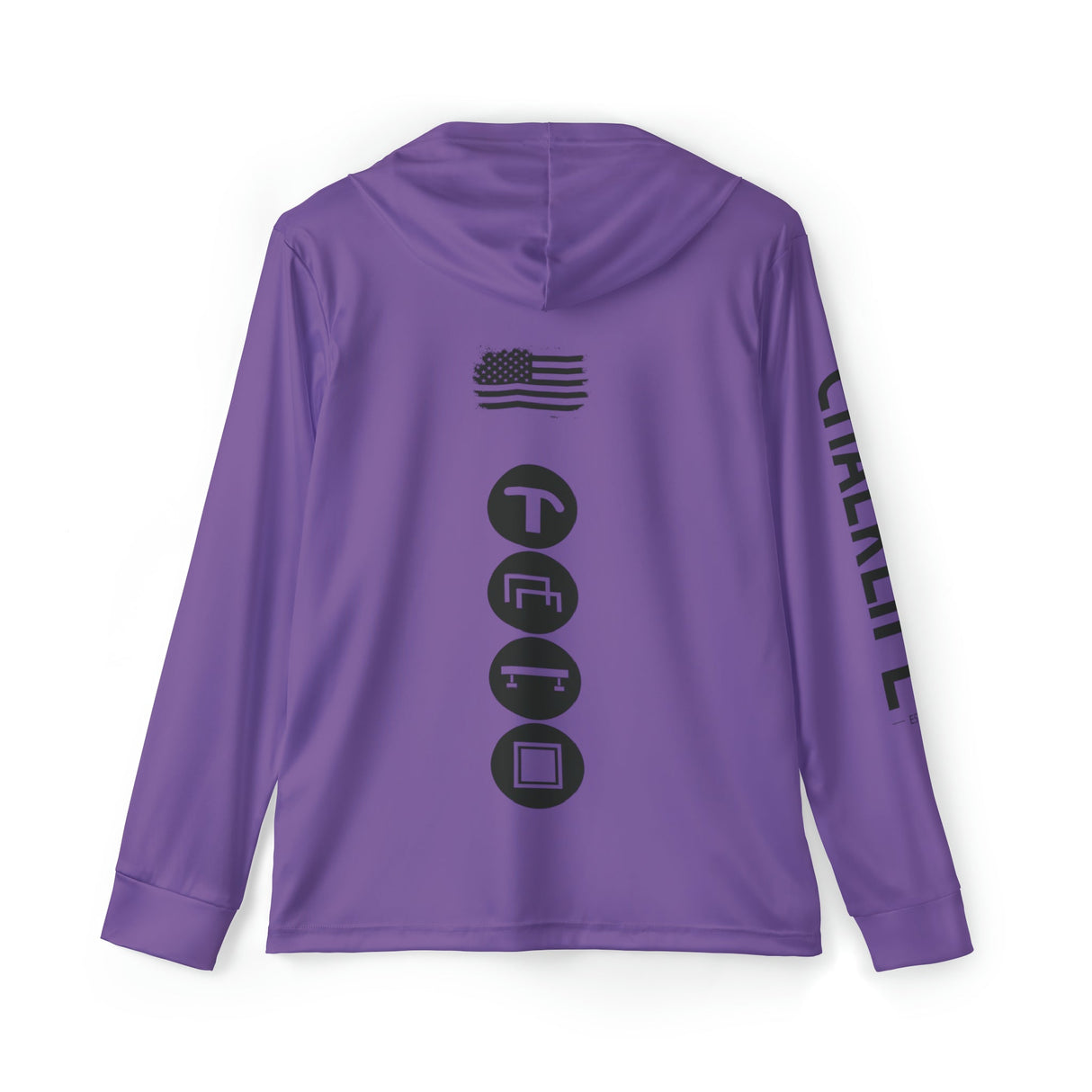JUSTJULES - Eat. Sleep. Gymnastics. JustJules. Repeat. Performance Hoodie - Purple - Chalklife, LLC