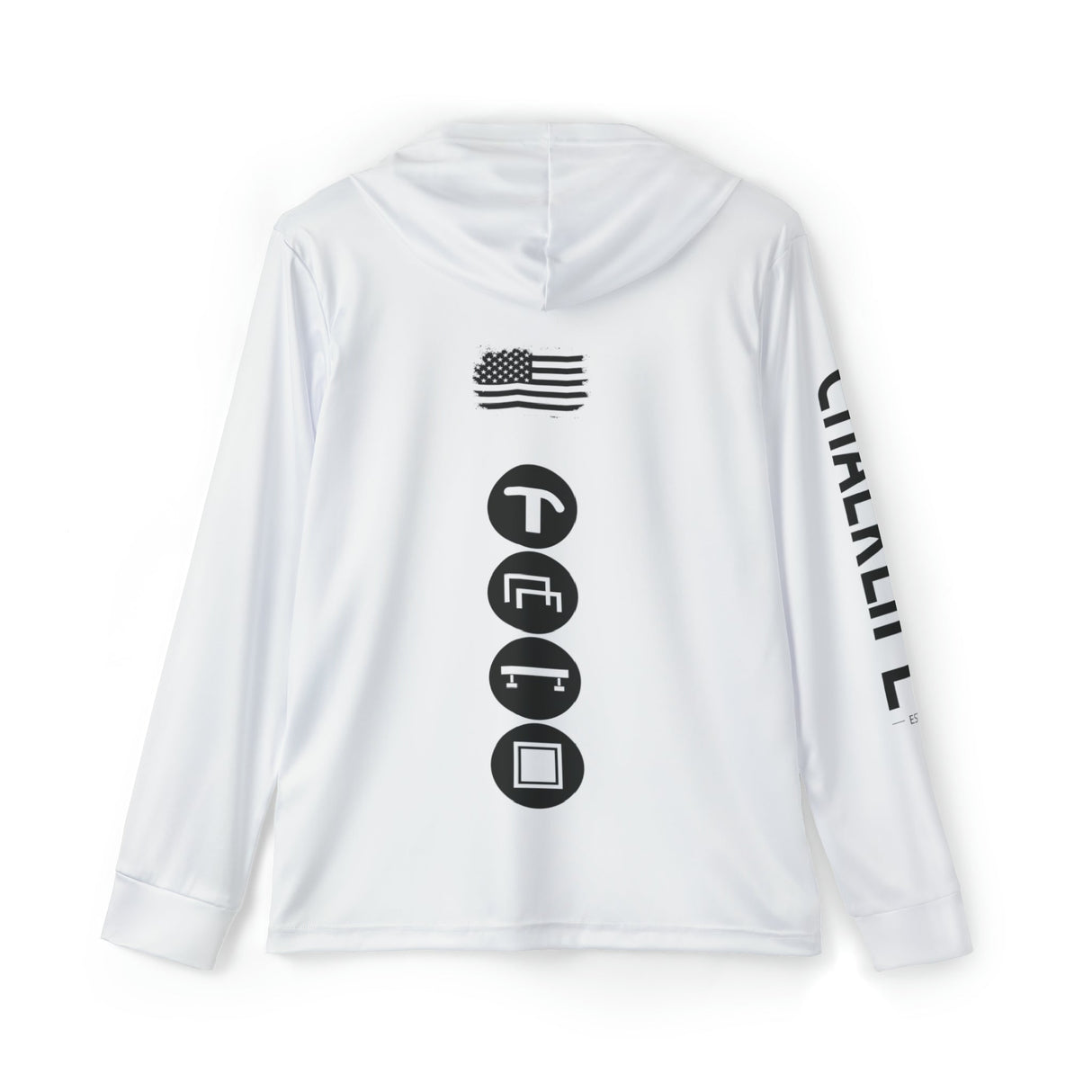 JUSTJULES - Eat. Sleep. Gymnastics. JustJules. Repeat. Performance Hoodie - White - Chalklife, LLC